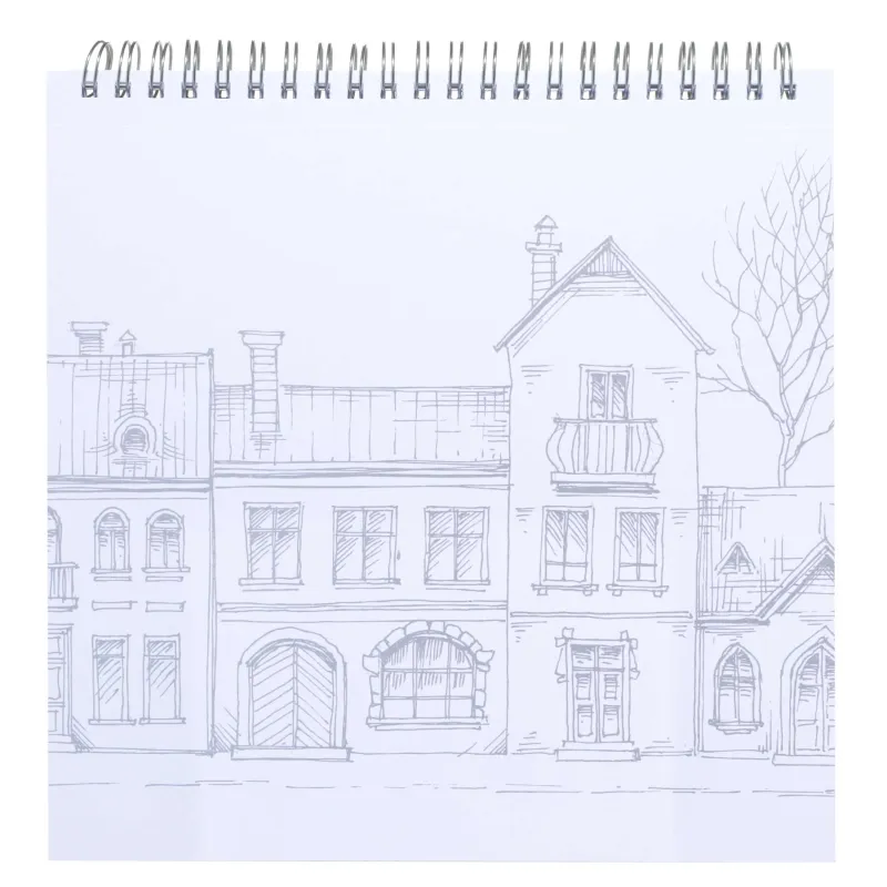 Coloring book, 21x21 cm, 24 sheets, on rings, Nature, Draw, image-1