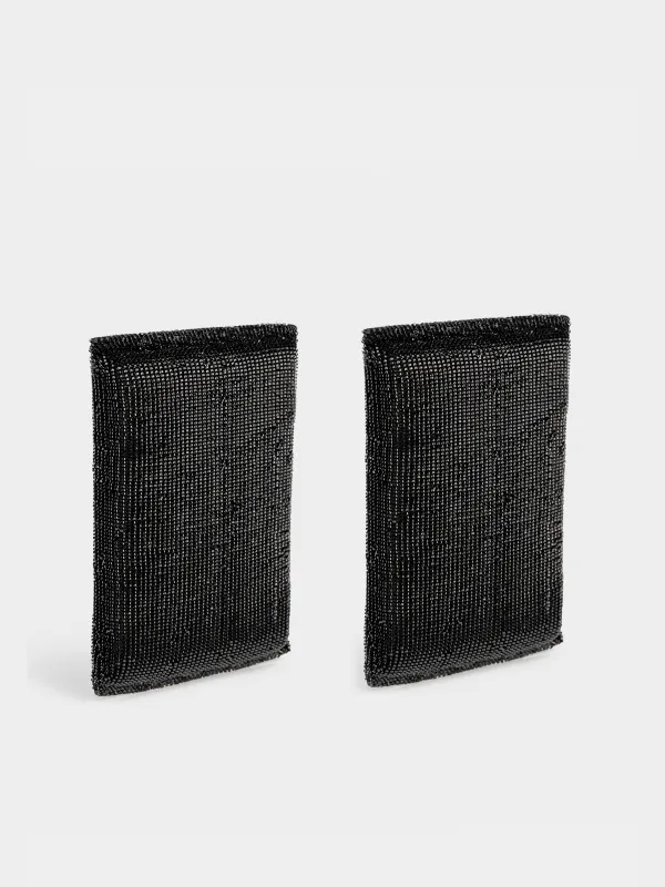 Dishwashing sponge, 13x9 cm, 2 pcs, polyester/steel/foam rubber, black, Black clean, image-0