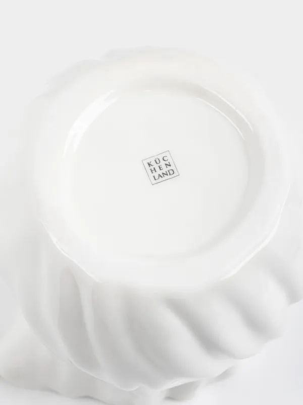 Jug, 1.6 l, ceramic, white, Milky, Wavy edge, Crumple, image-6