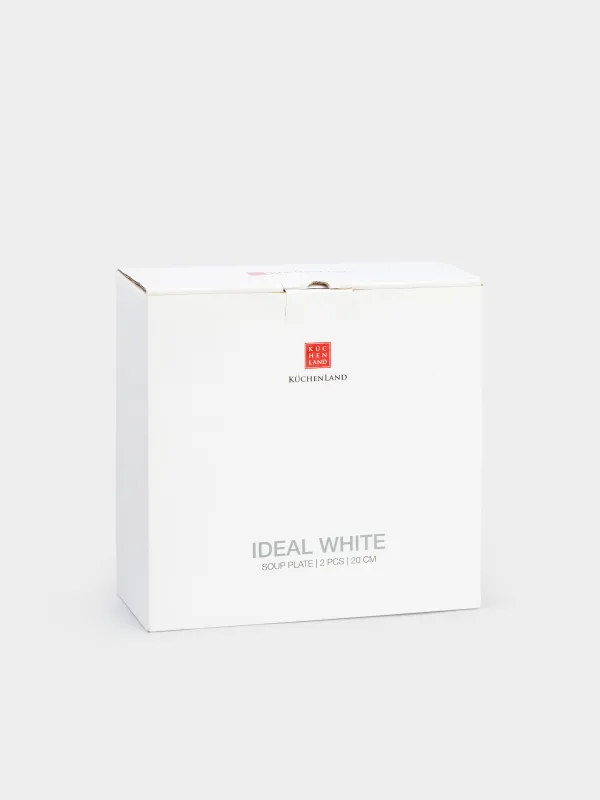 Soup plate, 20 cm, 2 pcs, porcelain F, white, Ideal white, image-7