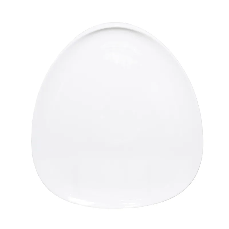 Snack plate, 23x21 cm, porcelain P, white, Synergy