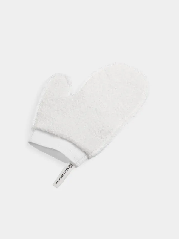 Body wash mitt, 21x17 cm, exfoliating, polyester/nylon, white, Unique spa, image-2