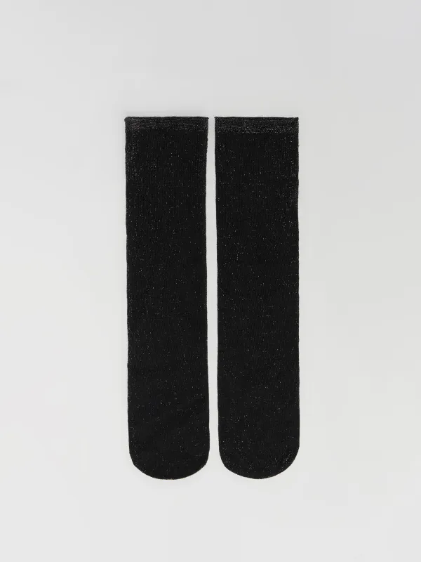 Women's socks, size 36-38, with lurex, nylon / polyester, black, Glint, image-0
