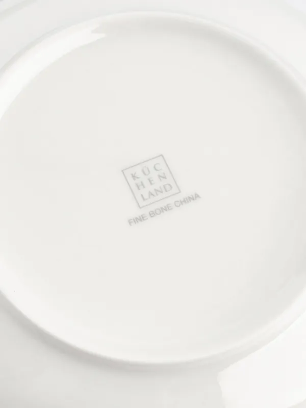 Soup plate, 20x4 cm, 2 pieces, porcelain F, white, Ideal silver, image-4