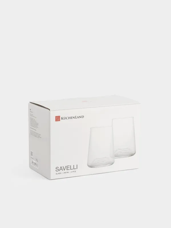 Glass, 10 cm, 360 ml, 2 pcs, glass, Savelli, image-4
