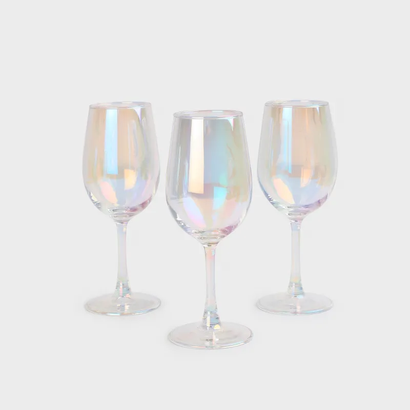 White wine glass, 320 ml, 6 pcs, glass, mother of pearl, Floyd polar