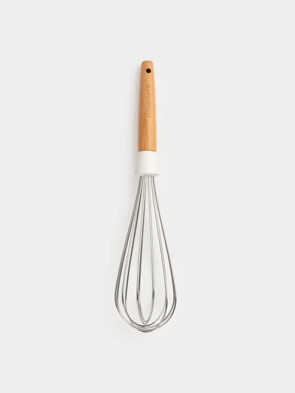 Whisk, 32 cm, steel/wood, milky, Legerity, image-0