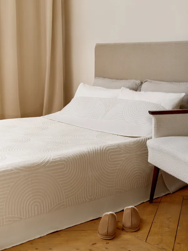 Bedspread, 220x240 cm, polyester / cotton, sand-beige, Arch, Arch, image-4