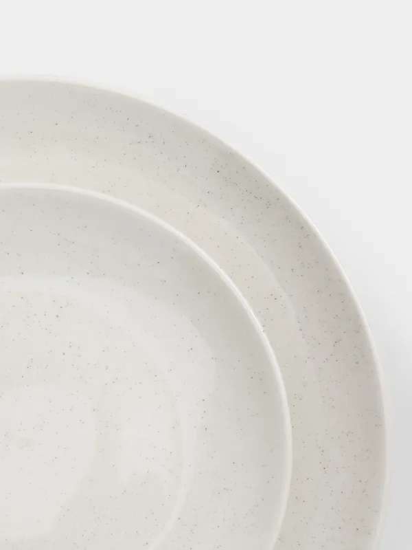 Dining set, 6 persons, 18 items, porcelain P, milky, speckled, Latio, image-4