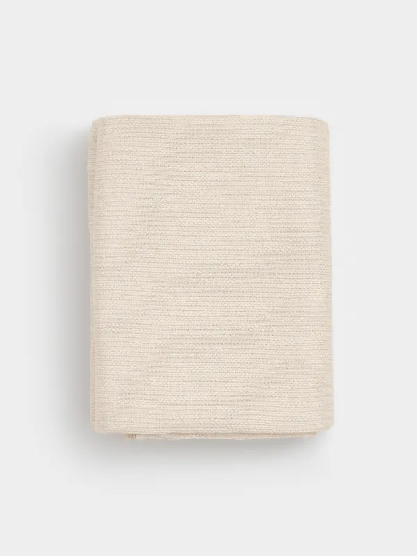 Tablecloth, 160x160 cm, cotton, beige, Matting, Gunny lurex, image-6