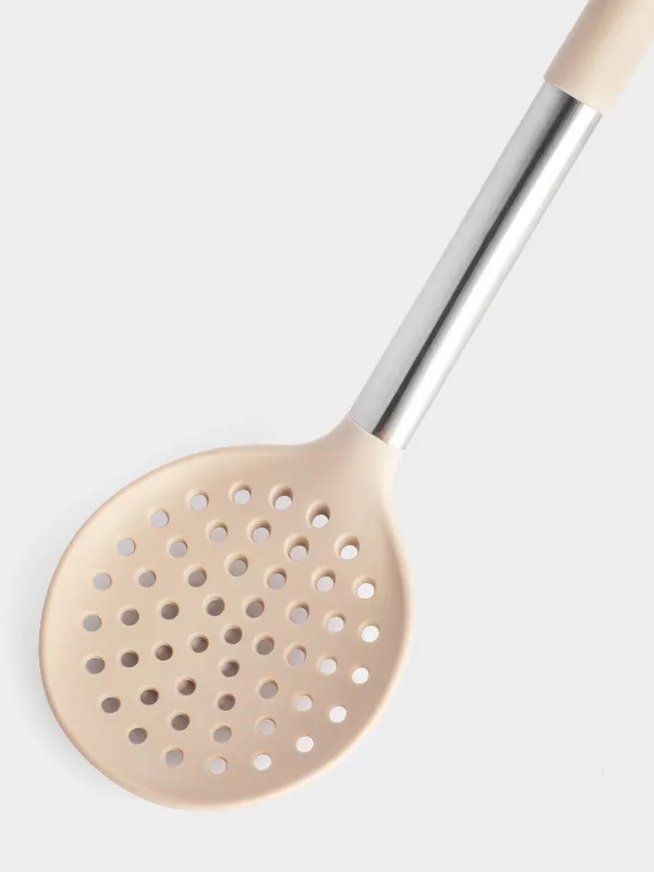 Skimmer, 34 cm, silicone / steel, gray-beige, Metallic, image-2