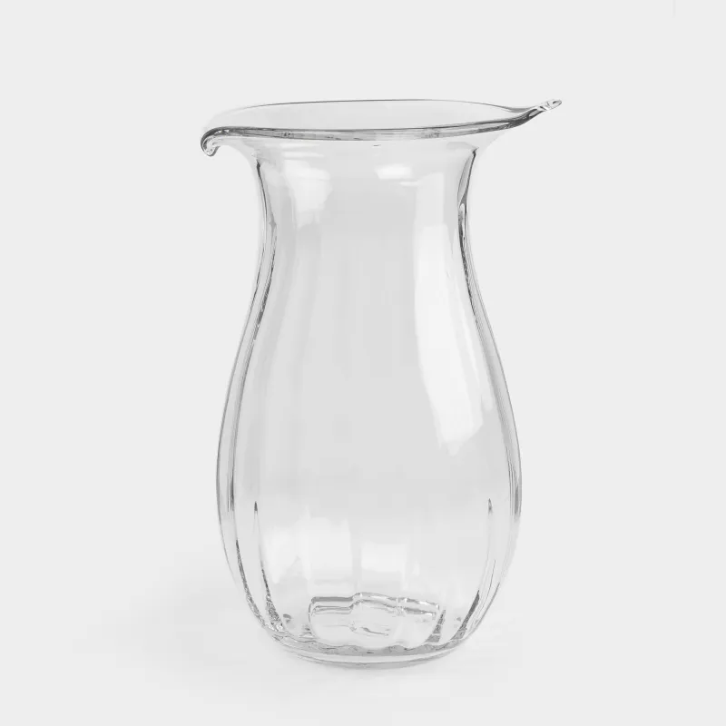 Flower vase, 39 cm, glass, Ledge