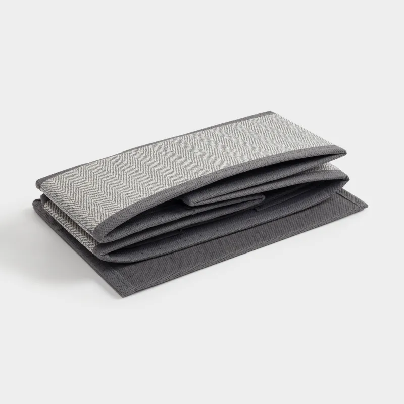 Organizer-divider for drawers, 32x24 cm, 12 otd, textile, gray, Pedant new, image-6