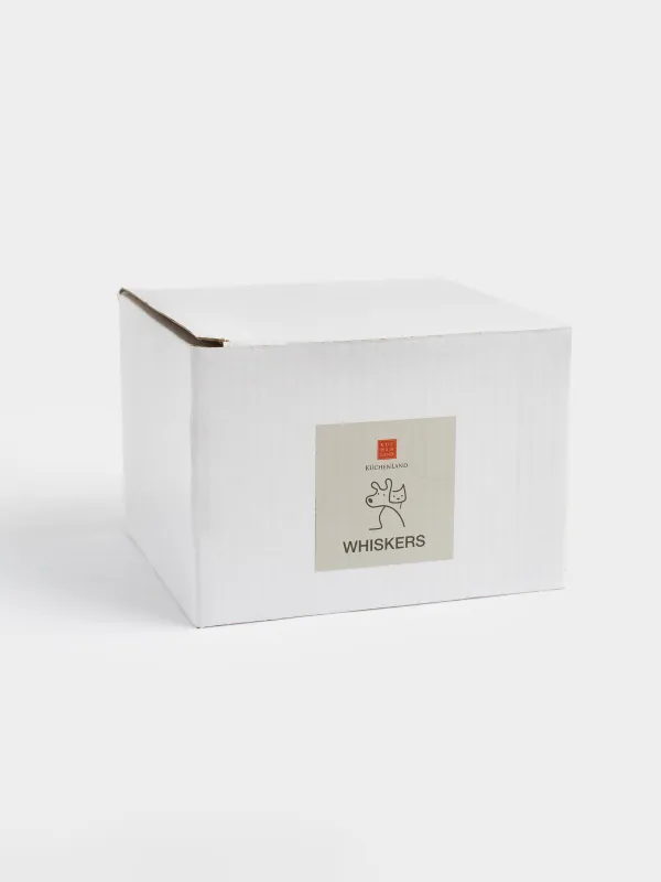 Pet bowl, 13x9 cm, 350 ml, with measuring scale, on a leg, ceramic, grey, Cat, Whiskers, image-5