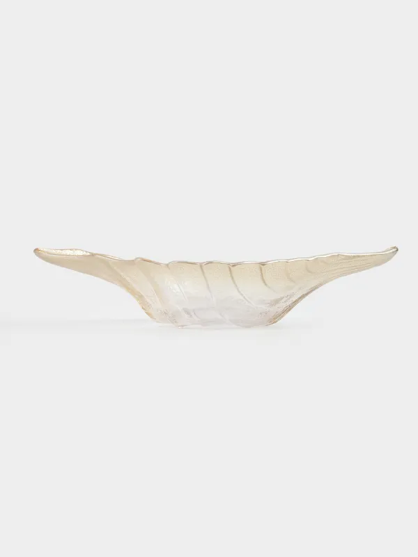 Dish, 22x12x5 cm, glass R, beige, Gradient, Shell, Seaside, image-3