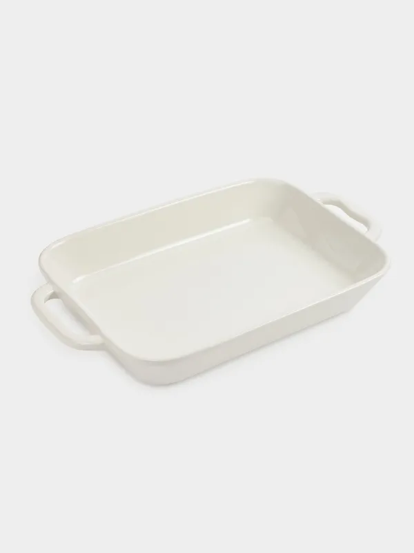 Baking dish, 34x24 cm, ceramic, rectangular, milk, Cakes ivory, image-8