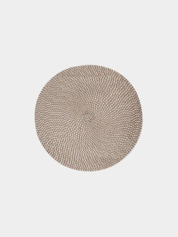 Napkin for appliances, 38 cm, polypropylene/PET, Round, Sand, Circle Braid, image-0