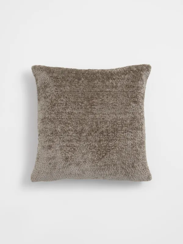 Decorative pillow, 45x45 cm, velvet, brown, Nordkap, image-0