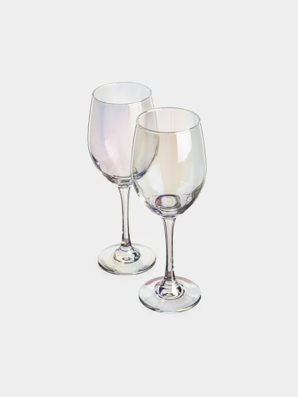 White wine glass, 320 ml, 2 pcs, glass, mother of pearl, Floyd polar, image-1