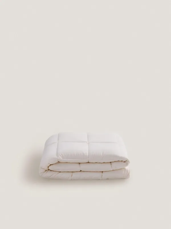 Blanket, 200x220 cm, microfiber / holofiber, beige / milky, Hollow fiber, image-2