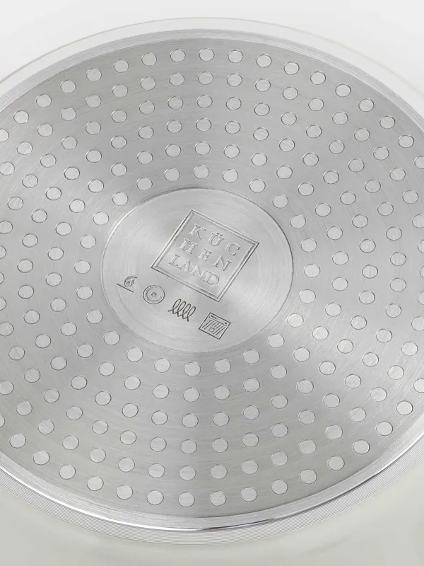 Pot, 24 cm, 3,9 l, with lid, coated, aluminum, milky, Sentimentality, image-2