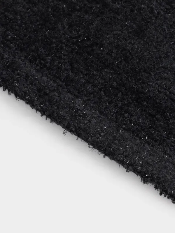 Mat, 50x80 cm, anti-slip, cotton / polyester, black, Gradan, image-2