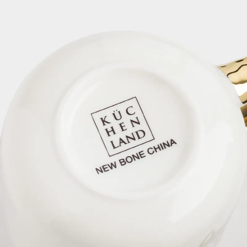 Mug, 400 ml, porcelain N, white-gold, Fish, Goldfish, image-3