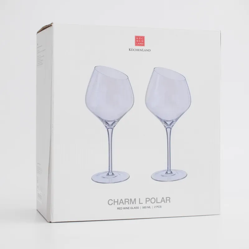 Red wine glass, 560 ml, 2 pcs, glass, mother of pearl, Charm L polar, image-4