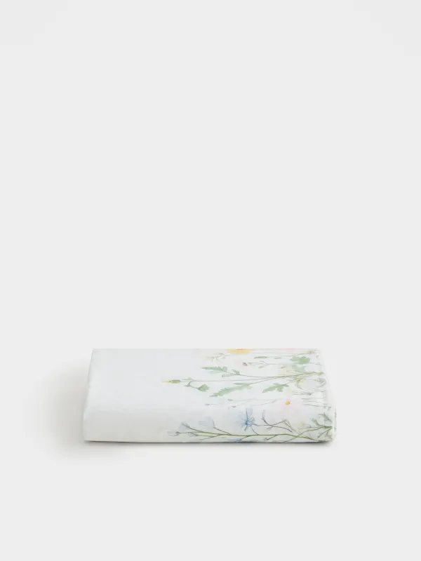 Tablecloth, 170x250 cm, jacquard, polyester, milky, Wildflowers, Petals serenity, image-8