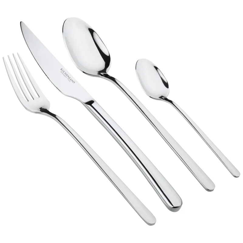 Flatware, 6 pers, 24 pr, steel, Toscana