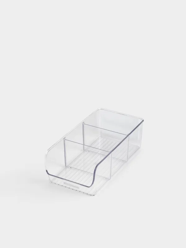 Refrigerator organizer box, 27x14 cm, 3 units, plastic, Basic, image-0