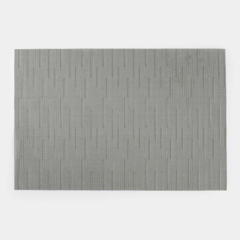Placemat, 30x45 cm, PVC / polyester, rectangular, grey-blue, Strokes, Solid