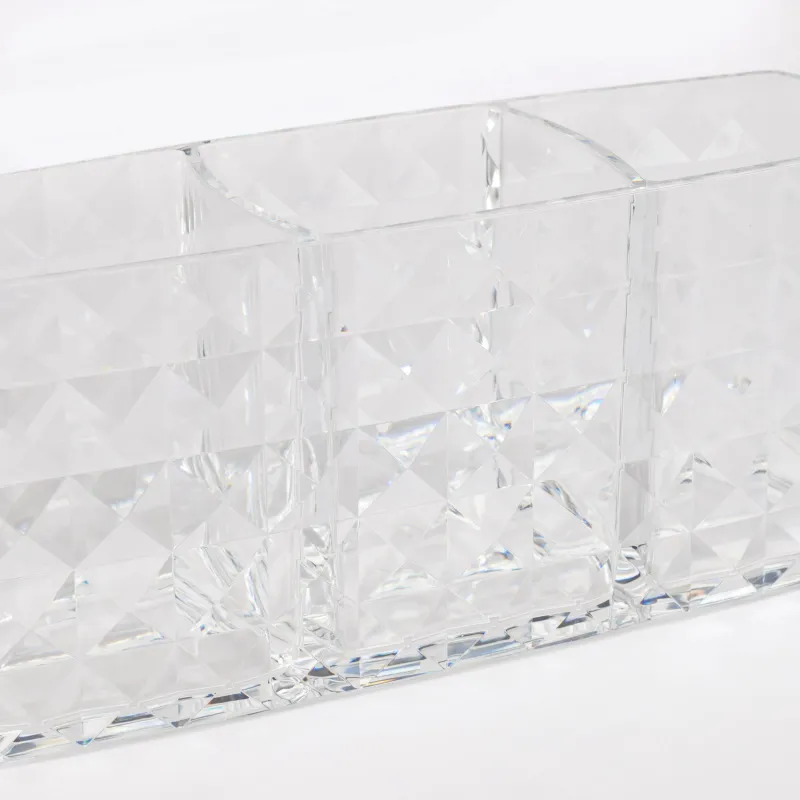 Cosmetics organizer, 19x8 cm, 3 compartments, plastic, Kandy, image-2