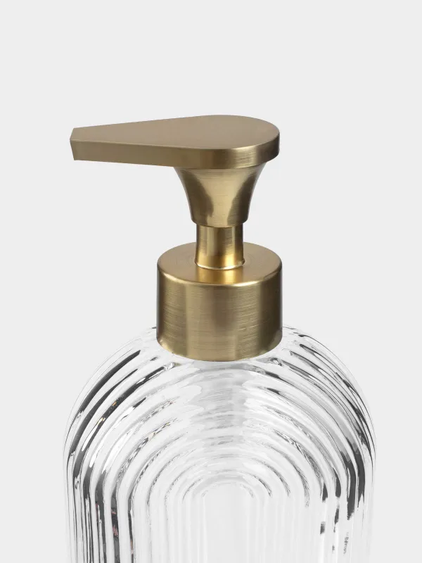 Liquid soap dispenser, 300 ml, glass / plastic, Benli, image-3