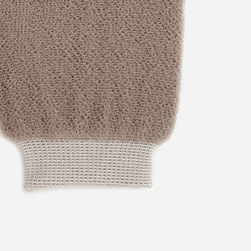 Body washcloth, 22x12 cm, exfoliating, polyethylene, beige, Showy, image-2