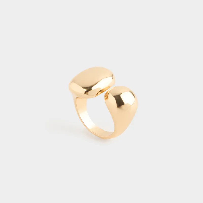 Ring, 2 cm, single size, Metal, Gold, Jewelry
