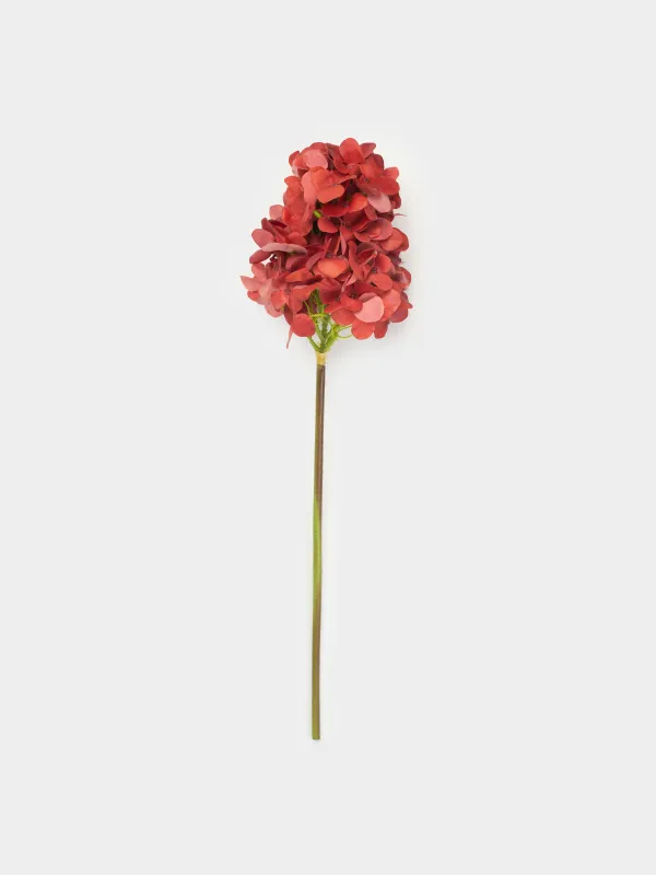 Decorative branch, 56 cm, polyester / metal, Burgundy hydrangea, Flower garden, image-0