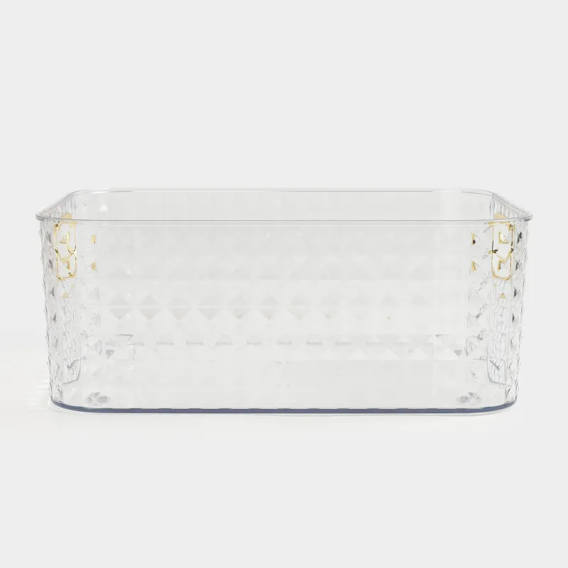 Organizer box, 27x21x10 cm, household, with gold handles, plastic, Kandy, image-5