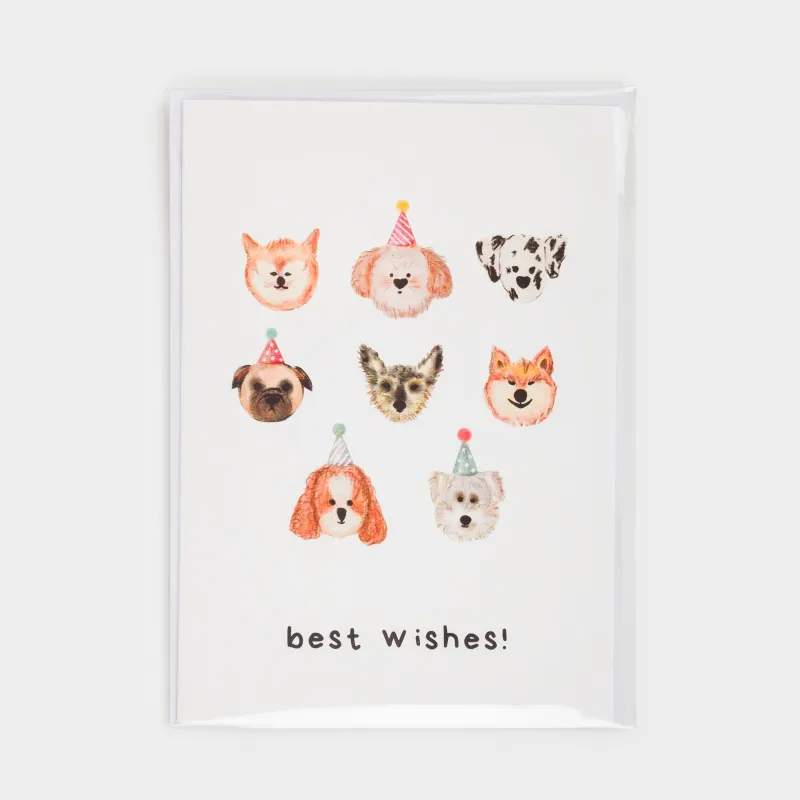 Gift envelope, 12x17 cm, paper, grey, Dogs, Birthday, image-6