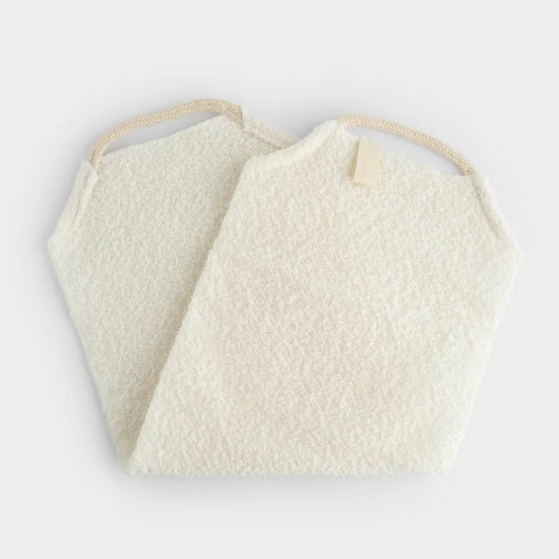 Washcloth-tape for washing body, 45x19 cm, exfoliating, polyester / nylon, milky, Unique spa, image-0