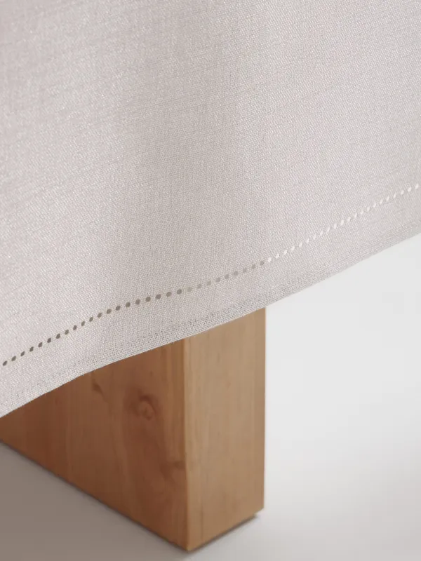 Tablecloth, 170x250 cm, polyester, beige, Hemstitch, image-6