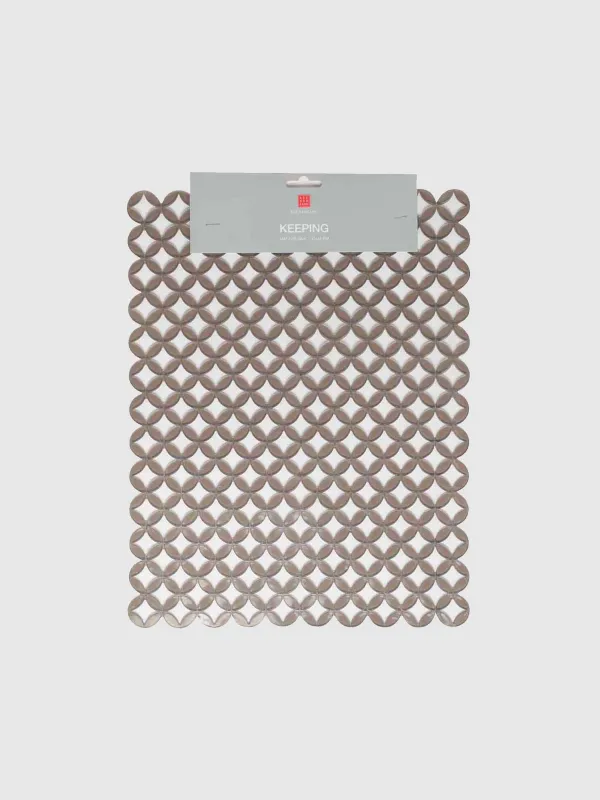 Kitchen sink mat, 41x32 cm, PVC, Rectangular, Grey, Rhombuses, Keeping, image-2