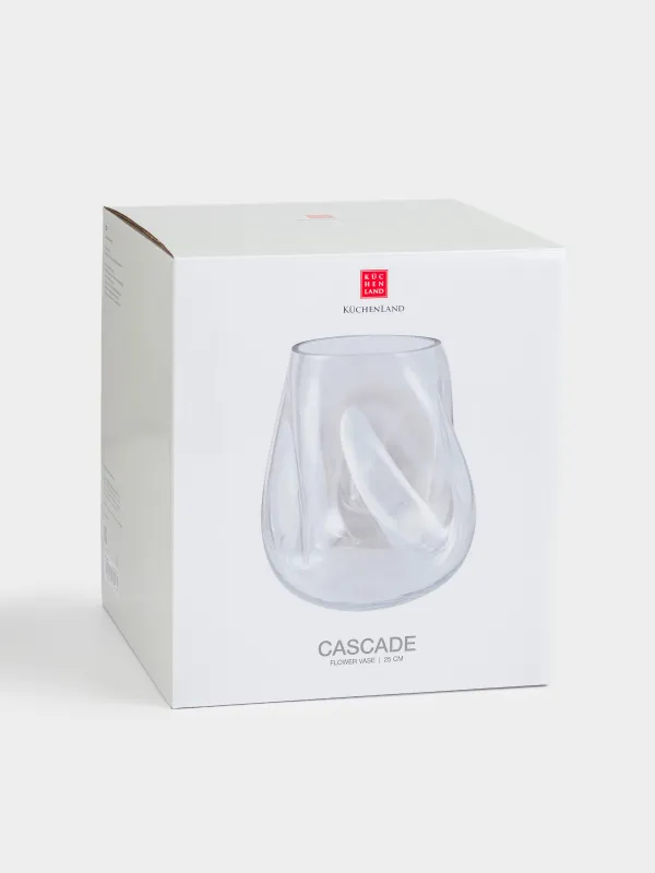 Flower vase, 25 cm, glass, mother of pearl, Cascade, image-4