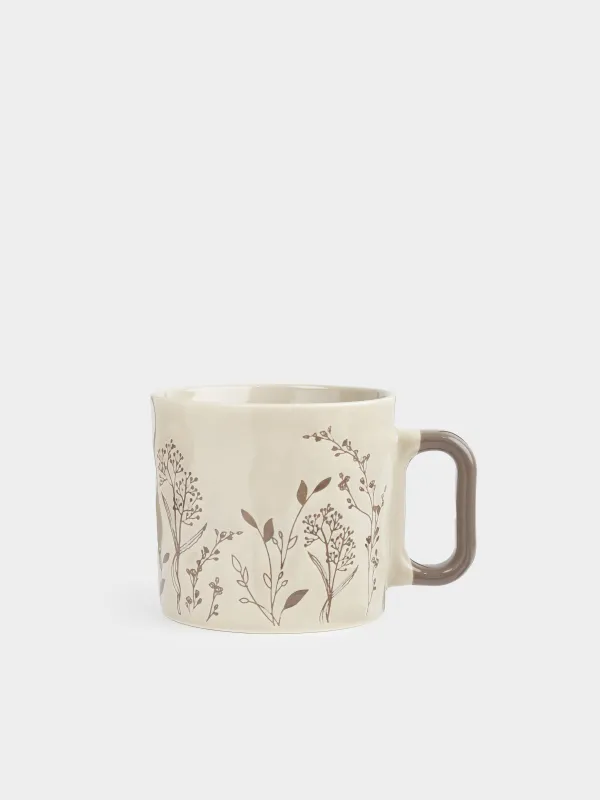 Mug, 450 ml, porcelain N, beige, DESIGN, Light frost, image-0