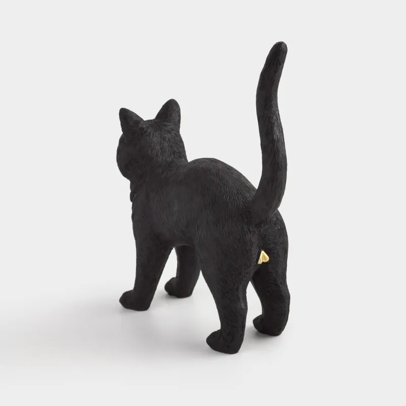 Statuette, 24x23 cm, polyresin, black, Cat, Cat night, image-6