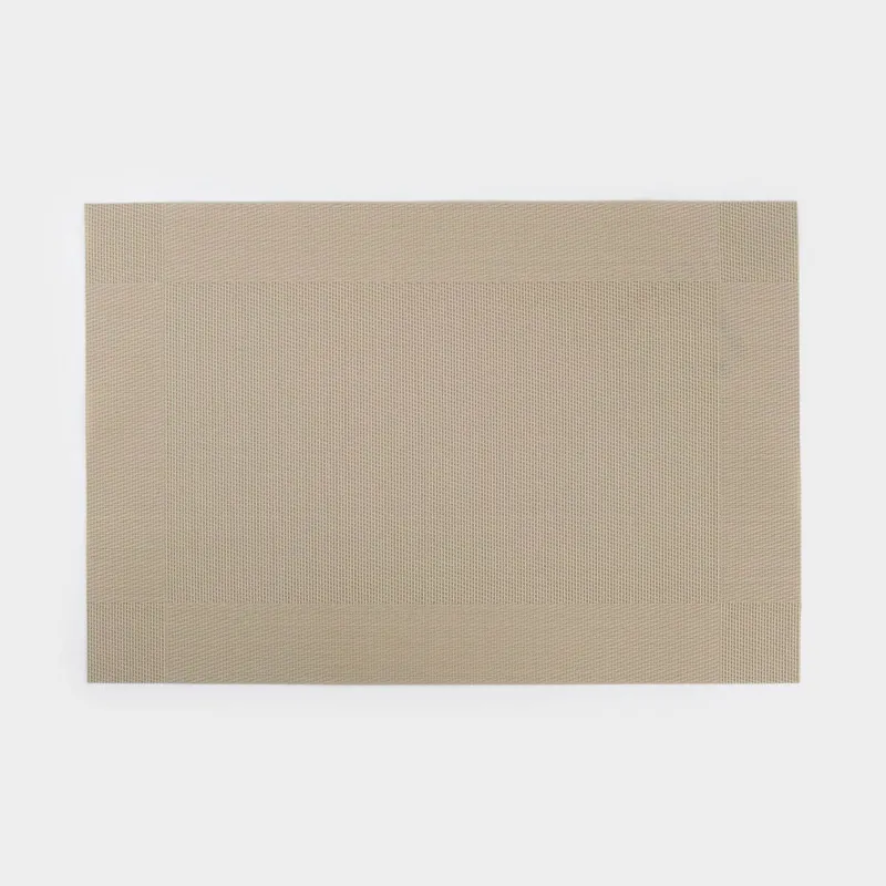 Placemat, 30x45 cm, PVC / polyester, rectangular, beige, Mats
