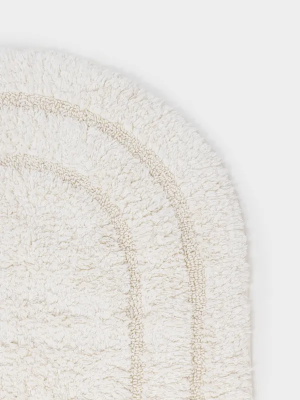 Mat, 60x100 cm, oval, cotton, cream, Solo, image-2