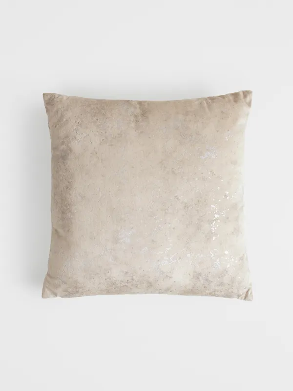 Decorative pillow, 45x45 cm, velvet, beige, Splash, Sparkly, image-0
