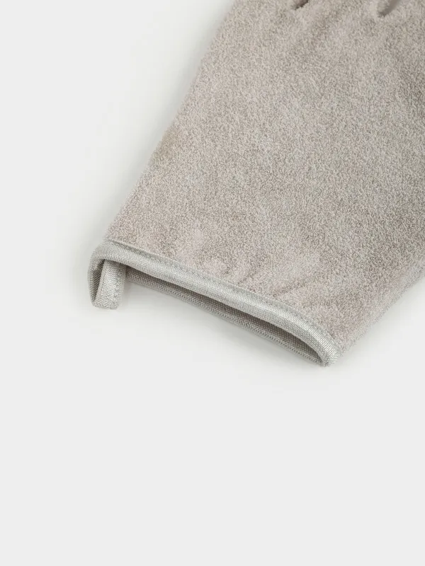 Body wash glove, 12x20 cm, bamboo, grey, Bamboo spa, image-2