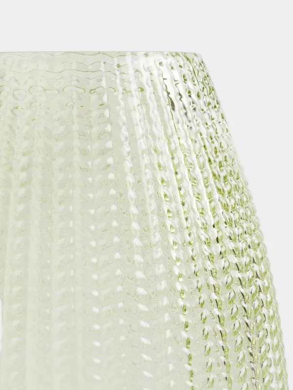 Flower vase, 26 cm, glass, green, Fantasy, image-3
